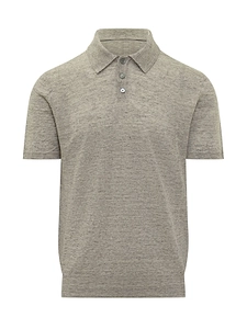Amaranto Short-Sleeve Polo Knitted Top