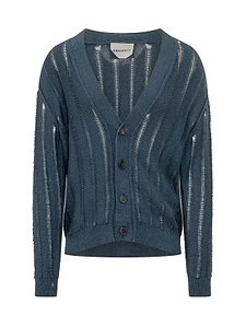 Amaranto Sheer Striped Cardigan