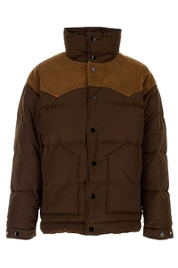Ami Leather Panels Down Jacket