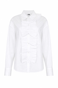 Alpha Studio Pleated Ruffle Shirt