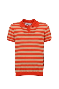 Amaranto Striped Polo Knitted Top