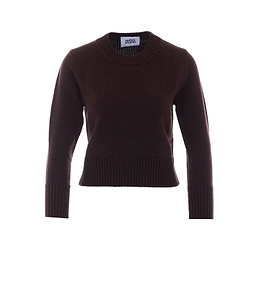 Alpha Studio Ribbed Crewneck Knitted Sweater