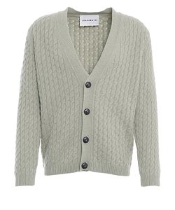 Amaranto V-Neck Cable Knit Cardigan