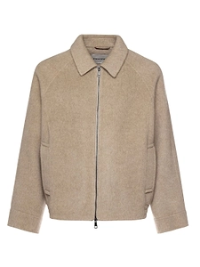 Amaranto Zip-Up Shirt Collar Coat
