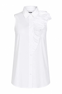 Alpha Studio Ruffled Sleeveless Top