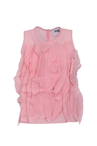 Alpha Studio Ruffled Sleeveless Top