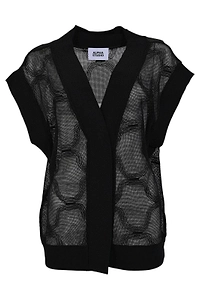 Alpha Studio Sheer Patterned Knitted Jacket