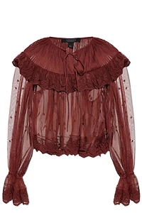 Allsaints Trixie Sheer Ruffled Top
