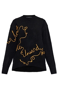 Allsaints Unwind Embroidered Knitted Sweater