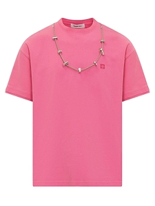 Ambush Necklace Embellished Crewneck T-Shirt