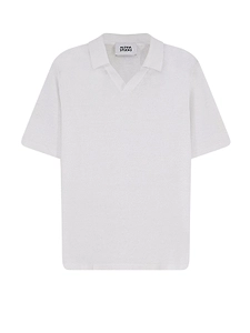 Alpha Studio V-Neck Short-Sleeve Polo Shirt