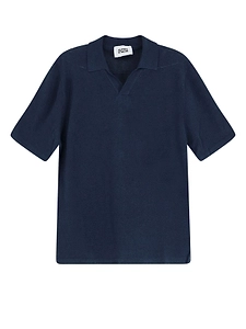 Alpha Studio V-Neck Short-Sleeve Polo Shirt