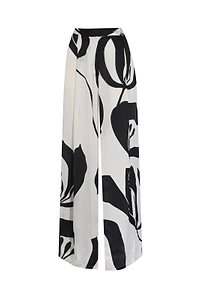 Alpha Studio Wide-Leg Printed Pants