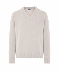 Alpha Studio V-Neck Pocket Knitted Sweater