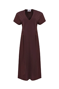 Alpha Studio V-Neck Short-Sleeve Dress