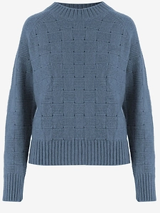 Allude Basketweave Knitted Sweater