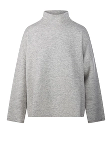 Allude Boxy Mock-Neck Knitted Sweater
