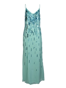 Amen Embellished V-Neck Dresses