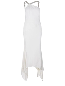 Amen Jewel-Strap Asymmetric Dress