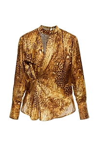 Allsaints Zellie Draped Print Top