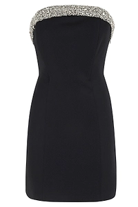 Amen Jewel-Embellished Strapless Dress