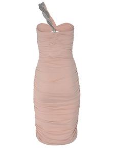 Amen Ruched Cut-Out Dress