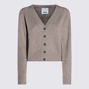 Allude Button-Up V-Neck Cardigan