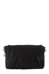Ami Paris Logo Patch Zipped Shoulder Bag