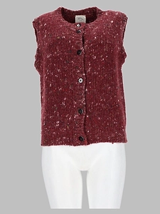 Alysi Buttoned Sleeveless Cardigan
