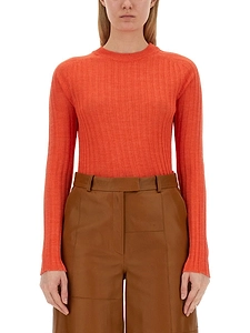 Alysi Crewneck Long-Sleeved Knitted Top