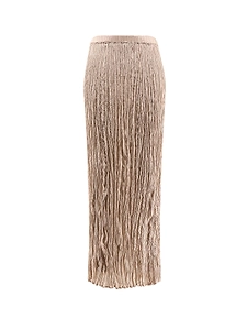 Alysi Crinkled Elastic-Waist Skirt