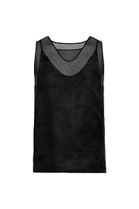Ami Sheer Panel Sleeveless Top