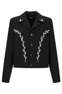 Amiri Cropped Embroidered Western Jacket