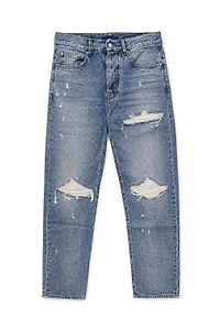 Amiri Distressed Straight-Leg Jeans