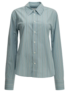 Ami Vertical-Stripe Buttoned Shirt