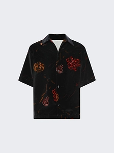 Amiri Floral Velvet Camp Shirt