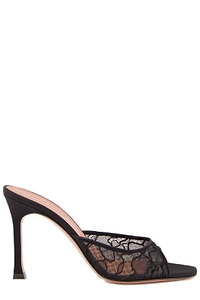 Amina Muaddi Alexa Lace Slippers