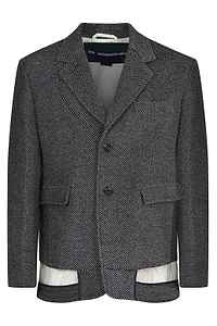 Andersson Bell Raw-Hem Stripe Blazer