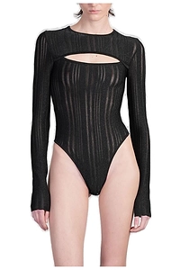 Andrea Adamo Long Sleeve Cut Out Top
