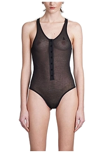 Andrea Adamo U-Neck Ribbed Bodysuit