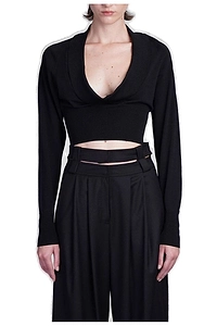 Andrea Adamo U-Neck Cropped Top