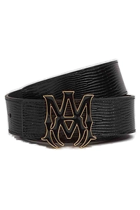 Amiri Lizard-Effect Ma Buckle Belt