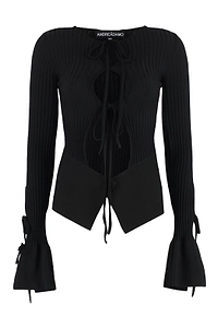 AndreĀDamo Lace-Up Long Sleeve Top