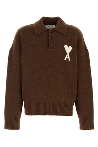 Ami Ami De Coeur Knitted Polo Shirt
