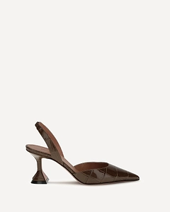 Amina Muaddi Holli Slingback Heeled Pumps