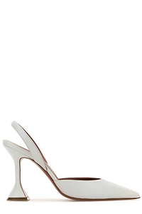 Amina Muaddi Holli Slingback Pointed Toe Pumps