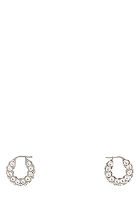Amina Muaddi Jahleel Embellished Hoop Earrings