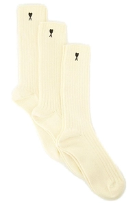 Ami Ami De Coeur Logo Motif Threre Packs Of Socks
