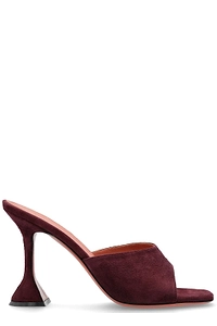 Amina Muaddi Lupita Flared-Heel Mules
