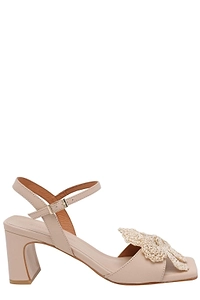 Angel Alarcon Crochet Flower Heeled Sandals